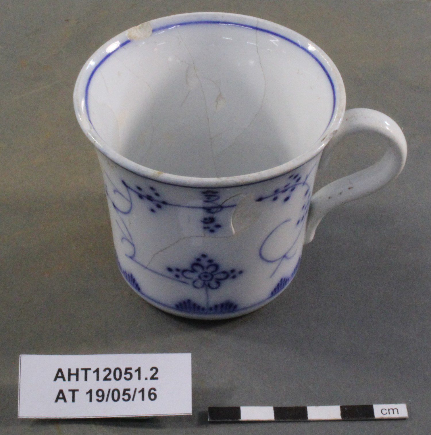 The bone china teacup after conservation