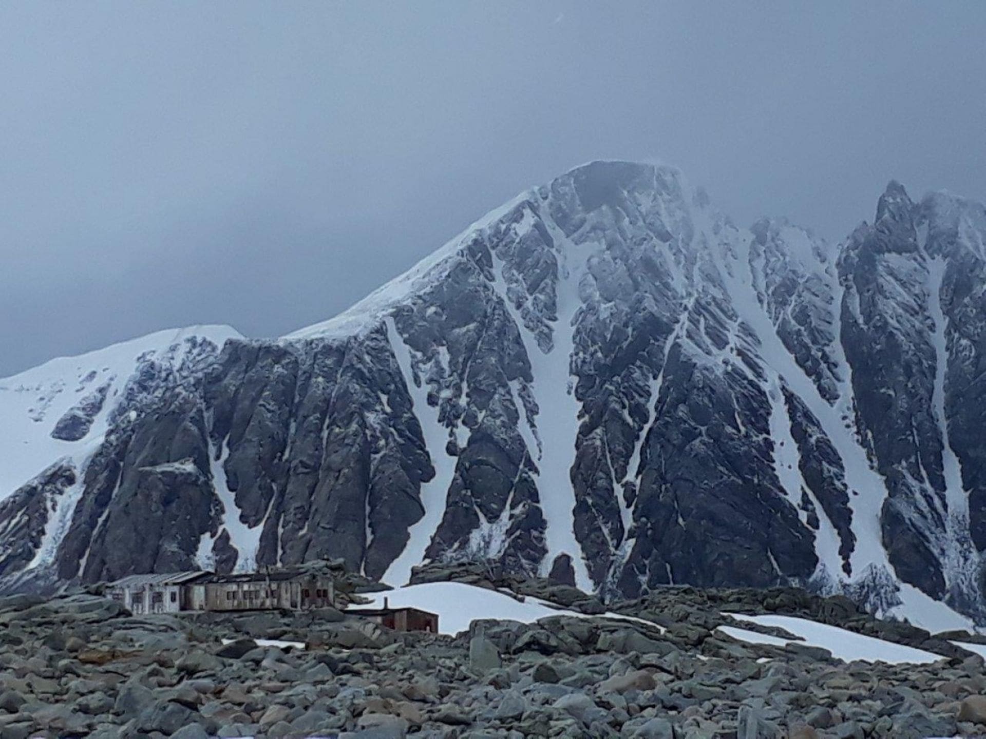 A view of Base E on Stonington Island.