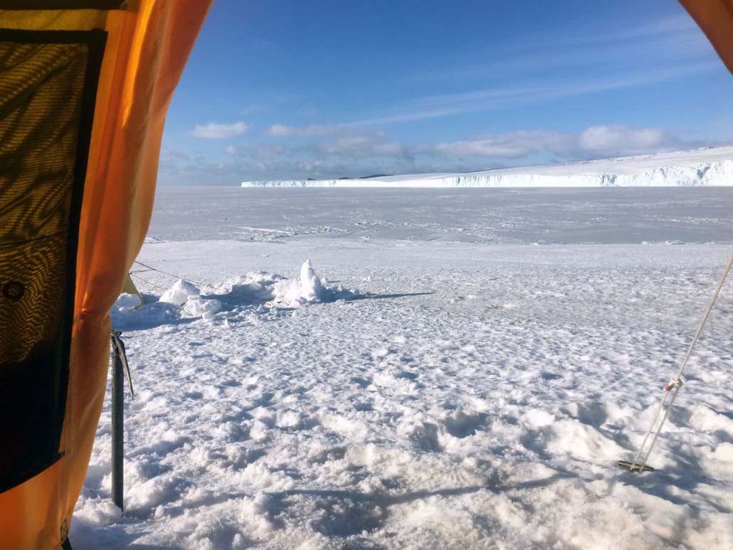 View from tent at Cape Evans