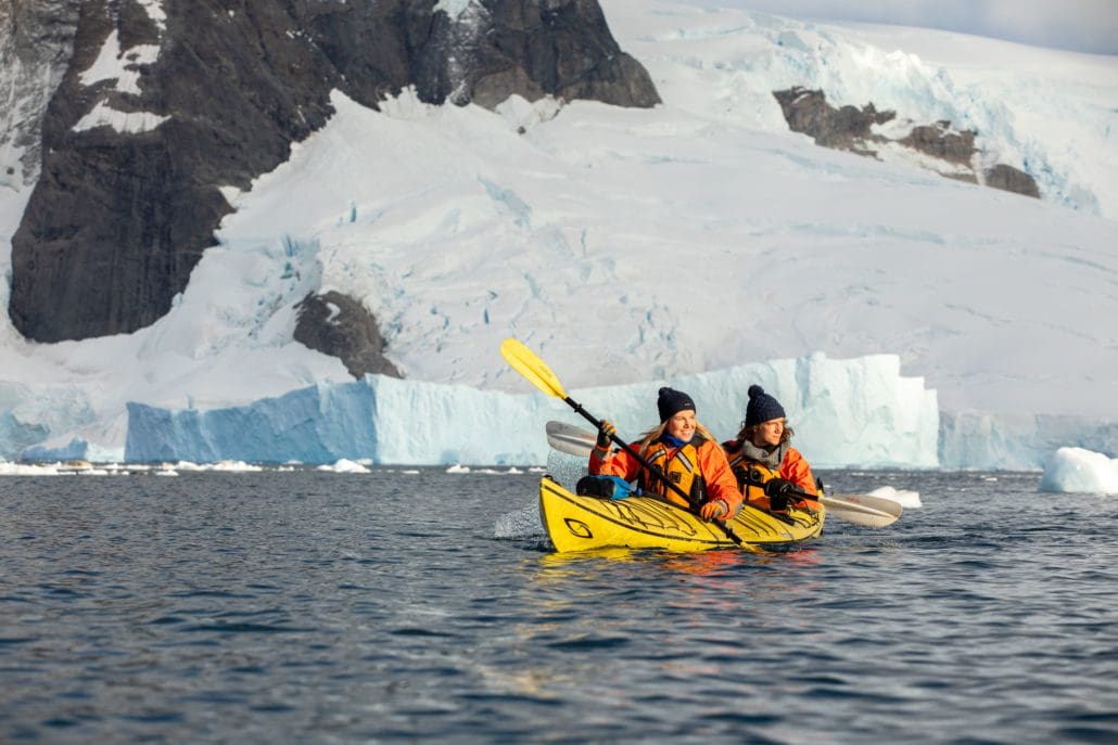 Laurette and Anzac kayaking