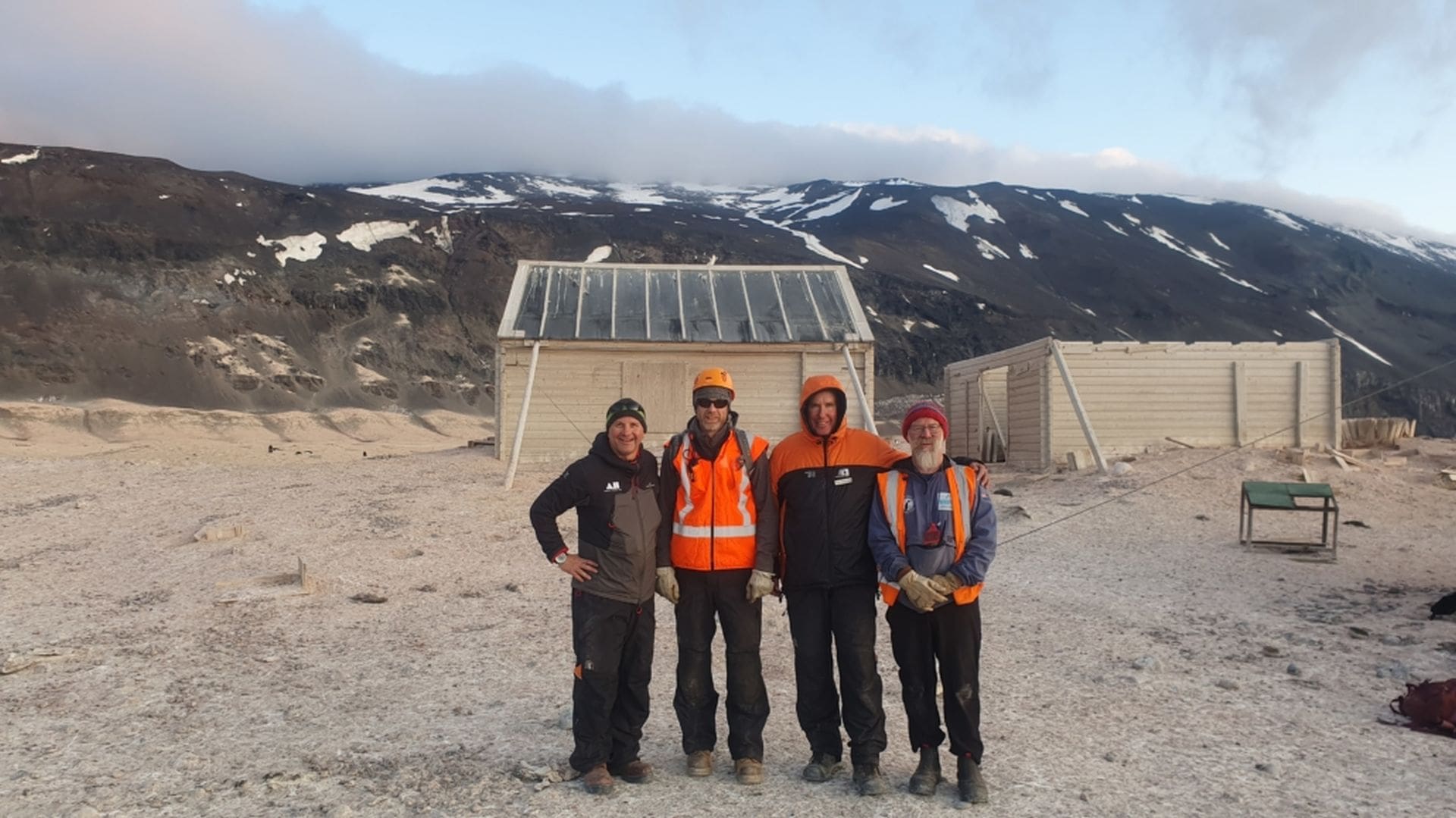 The Trust’s Cape Adare team: Nigel, Jono, Doug and Al.