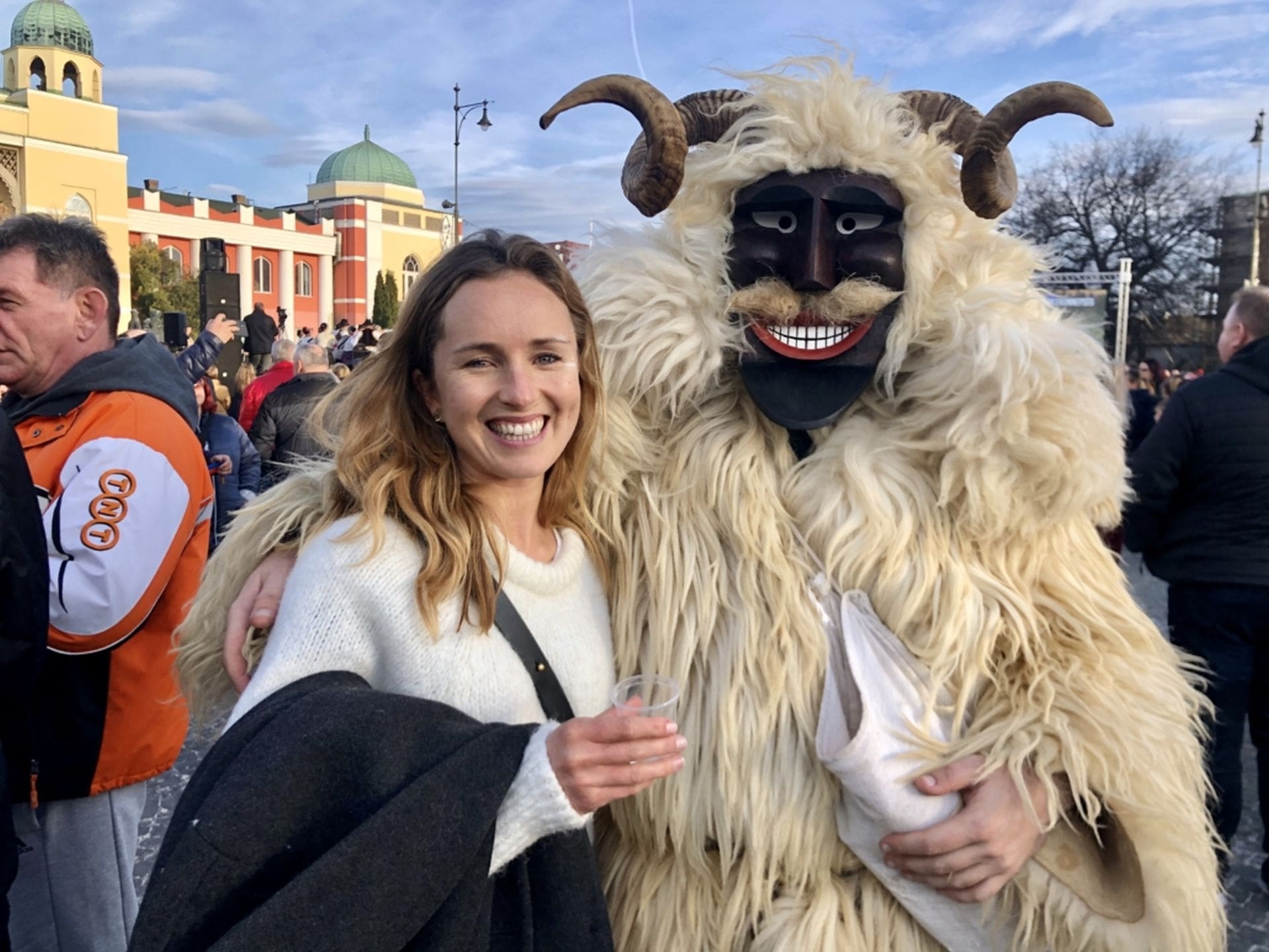 Isobel Ewing at the end-of-winter Buso festival in Mohacs, south of Budapest