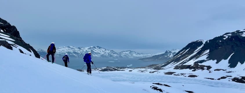 Antarctic Heritage Trust climbing team on Mount Hodges Inspiring Explorers South Georgia