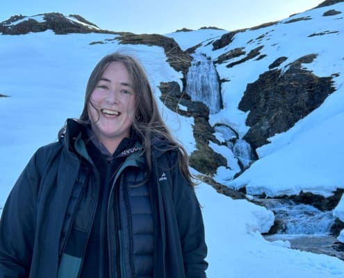 Inspiring Explorer Gemma Wyllie at Shackleton’s waterfall Antarctic Heritage Trust South Georgia Inspiring Explorers Expedition