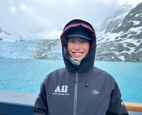 Inspiring Explorer Jenny Sahng at Drygalski Fjord Inspiring Explorers Expedition South Georgia Antarctic Heritage Trust