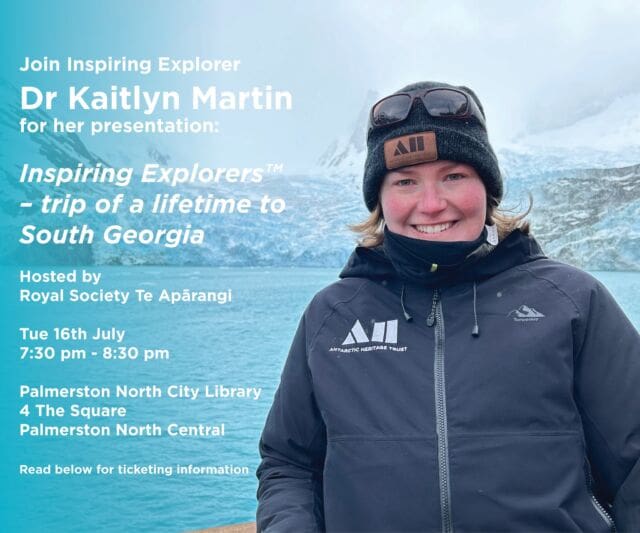 Palmerston North - Inspiring Explorer Dr Kaitlyn Martin is coming your way!

Kaitlyn Martin, selected by Royal Society Te Apārangi to be one of the 22 young people on the 2023 Inspiring Explorers Expedition™ to South Georgia, is visiting your city next week.

Hosted by Royal Society Te Apārangi, Kaitlyn will speak about this life-changing experience, which encouraged the Inspiring Explorers™ to push outside their comfort zone and connected them with the legacy of Sir Ernest Shackleton. She will introduce you to some of South Georgia’s inspirational inhabitants, including seals, penguins, and majestic bird species, as well as its rich marine biodiversity.

🌟 Tue 16th July
7:30 pm - 8:30 pm
Palmerston North City Library
4 The Square
Palmerston North 

To find out more and register for your free ticket, see link in bio

Thanks to Inspiring Explorers™ Programme Partners, @metservicenz and @royalsocietynz. Logistics provided by @Antarctica21.

#inspire #explore #discover #conserve #SouthGeorgia #inspiringexplorers #polar #adventure #Shackleton