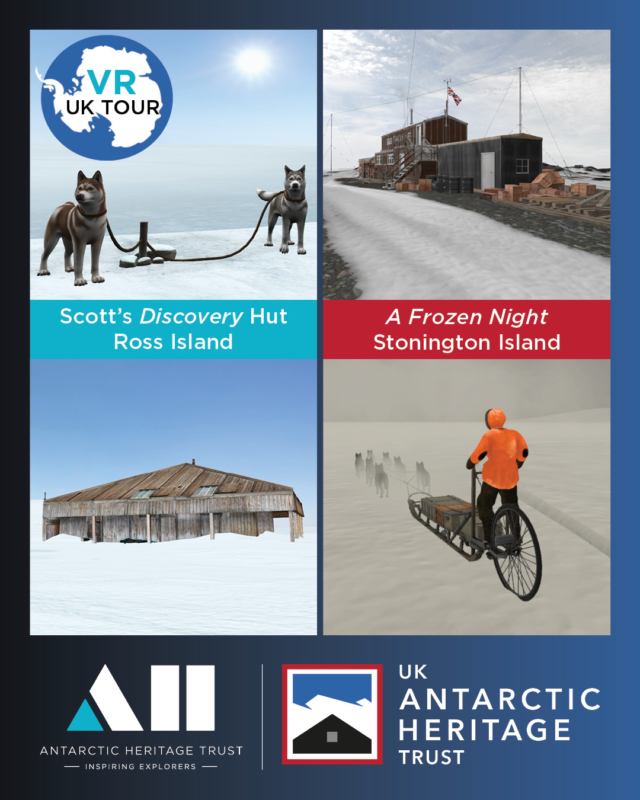 Antarctic virtual reality is coming to the UK in April and May!

We are partnering with sister heritage organisation @ukantarcticheritagetrust to tour the UK with our fully immersive virtual reality experiences. 

NZAHT is showcasing our VR experience of Scott’s ‘Discovery’ hut, the first expedition base built on Antarctica’s Ross Island in 1902. UKAHT’s VR ‘A Frozen Night’ features Base E on Stonington Island, a pivotal dog sledging outpost established in 1946.

We will be visiting schools, Antarctic organisations, and public venues, giving participants the opportunity to step inside historic huts, come face to face with penguins, ride on a sledge towed by huskies, meet early explorers, and hear incredible tales of resilience, teamwork and innovation on the Ice.

Keep your eye on our socials for opportunities to try the VR for yourself in the UK!

NZAHT is proud to partner with UK Antarctic Heritage Trust on this tour of the UK, showcasing cutting-edge virtual reality experiences and bringing Antarctica’s remarkable historic sites to life using state-of-the-art immersive technology.

#inspire #explore #discover #conserve #ScottsDiscoveryHut #VR