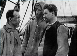#OnThisDay in 1940, Ernest Edward Mills Joyce died in London. Joyce was a highly decorated polar explorer, awarded the Polar Medal with four bars for Scott's British National Antarctic 'Discovery' expedition 1901-04, Shackleton's British Antarctic 'Nimrod' expedition 1907-09, Shackleton's Imperial Trans-Antarctic Expedition 1914-17 (on which he was part of the Ross Sea Party), and the 'Aurora' Antarctic Relief expedition 1917.

Joyce was born 1875 in Bognor, England and joined the Royal Navy in 1891 after attending Greenwich Royal Hospital School. During this time, he became a First-Class Petty Officer and served in the South African War with the Naval Brigade before joining Scott's 'Discovery' expedition as an able seaman from HMS Gibraltar at Cape Town. Following the expedition, Joyce left the Royal Navy in 1905 however, he rejoined in August 1906, only to leave again for service in Shackleton's 'Nimrod' expedition, as chief of dogs and sledges.

Joyce was employed in a similar capacity for Douglas Mawson's Australasian Antarctic Expedition 1911, but after selecting and transporting the dogs from Copenhagen, Joyce did not sail South with Mawson from Tasmania.

Finally, he was again employed by Shackleton for the Ross Sea Party component of the Imperial Trans-Antarctic expedition. After which, he was awarded the Albert Medal for Gallantry, together with R. W. Richards, V. G. Hayward and H. E. Wild, for saving Lieutenant Mackintosh and attempting to save Rev. Spencer-Smith by dragging them on a sledge to reach safety during the Ross Sea Party's second depot laying season.

📸 Frank Wild and Ernest Joyce (far right). Copyright unknown.

#inspire #explore #discover #conserve #Antarctica