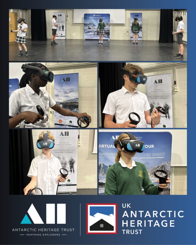 It has been exciting to introduce many future explorers, scientists, historians, conservators, and advocates for Antarctica to this incredible icy continent during our Antarctic VR tour of the UK in partnership with our sister Trust @ukantarcticheritagetrust.

We have spent a fantastic day with year seven and eight students at Edgeborough School in Surrey. We can’t wait to see what paths these students choose to explore in the future.

📸 Students take part in VR at Edgeborough School. © AHT/Anna Clare

#inspire #explore #discover #conserve #ScottsDiscoveryHut #VR